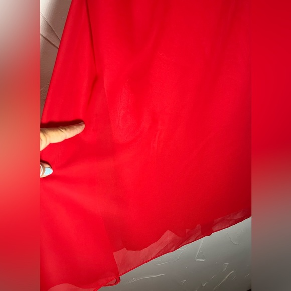 NWT JJ’s House Red Chiffon Embellished Formal Dress SZ 8 - Picture 16 of 16